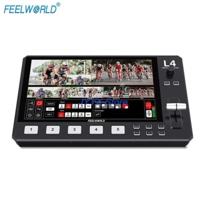 Feelworld L4 Multi-Camera Video Mixer Switcher 10.1