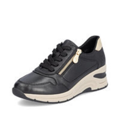 Rieker Women's Slip-On Sneakers Half Shoes Leather Black B9301
