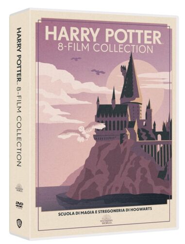 HARRY POTTER 1-8 DVD TRAVEL ART EDITION WITH POSTCARDS, IMPORT, NEW+SEALED.
