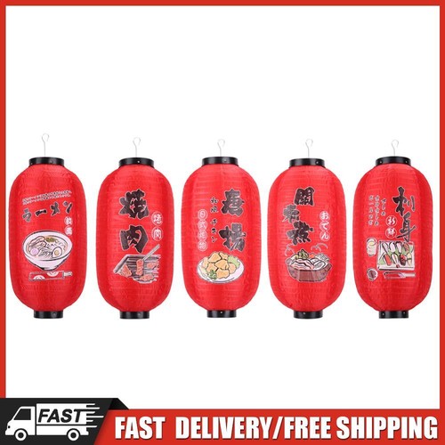 10in/25cm Painting Lantern Japanese Style Fabric Hanging Restaurant Decor