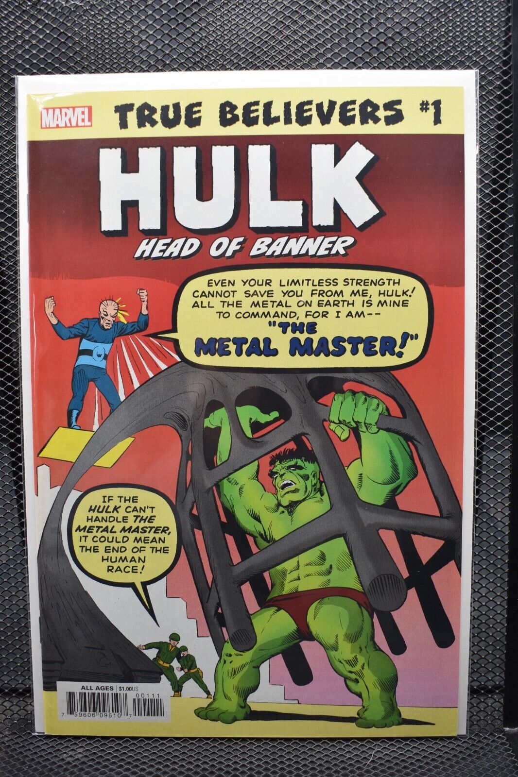 Hulk Head of Banner #1 Marvel True Believers Comics 2019 Bruce Banner 9.6
