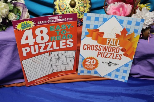 Boys Town Word Seek Sudoku Crossword Large Print Puzzle Book Bargain Pack Lot(2)