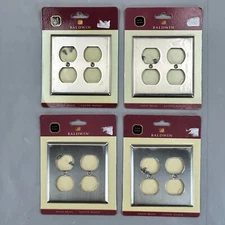Baldwin Outlet Cover Switch Plate Satin Nickel Double Duplex Wall Hardware LOT 4