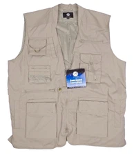 ROTHCO Concealed Carry Vest Tactical Khaki Multi-Pocket Cargo Vest NEW w TAG