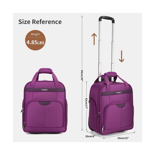 Underseat Carry on Luggage with Wheels,16-inch Airline Approved Personal Item... - Picture 5 of 9