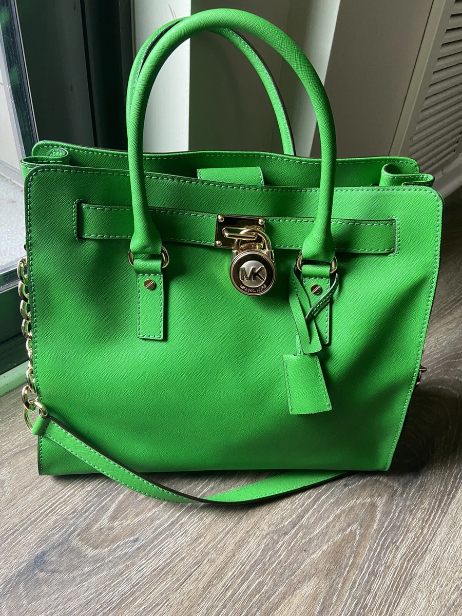 MICHAEL Michael Kors Hamilton Large NS Tote DARK GREEN Handbag on