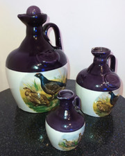 Vintage Montrose Potteries Scotland Jug Trio – Game Bird Design 🪶 Collectible