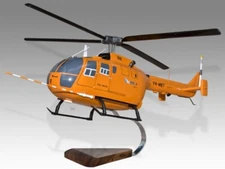 Airbus Eurocopter Bo 105 Omni Taxi Aereo Desk Wood Helicopter Model Small 1/48