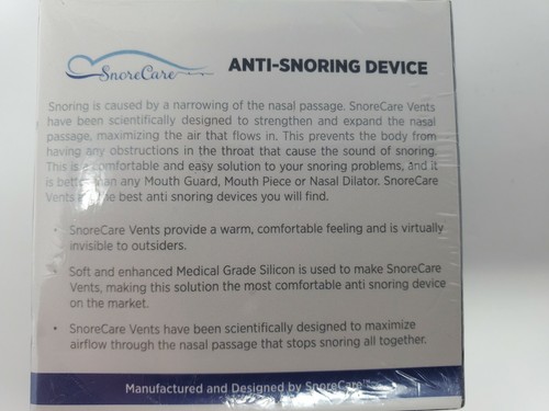 Snore Care Anti-Snoring Device Set Of 4 Custom Fit Snore Vents 4 PK - 第 2/2 張圖片