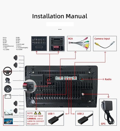 Head Unit For Jeep Wrangler 2008-2018 With Apple CarPlay Android Auto Camera Mic - Picture 20 of 20