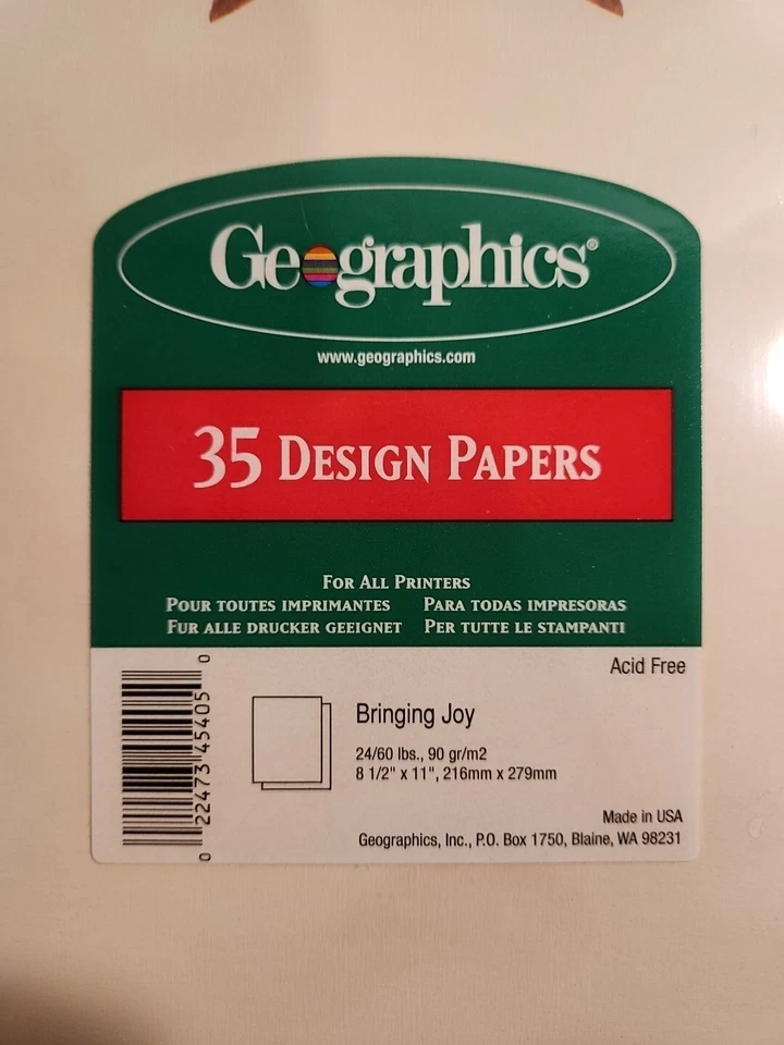 Geographics Bring Joy Snowman Design 35 Count Letterhead - Image 2 of 2