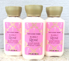3 Bath  Body Works BUBBLY ROSE Travel Body Lotion 3oz SET of 3