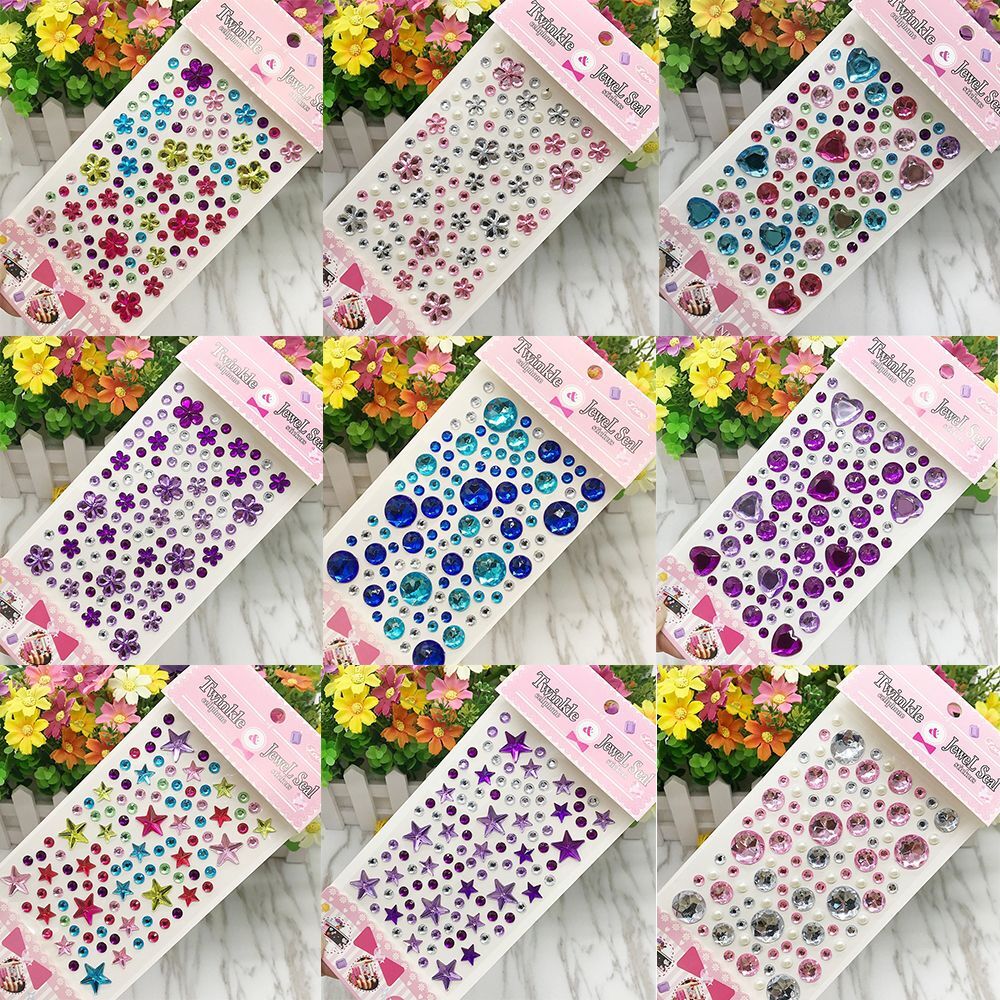 Women 3D Crystal Tattoo Gems Stickers Adhesive Face Jewelry Body Jewels - Picture 4 of 21
