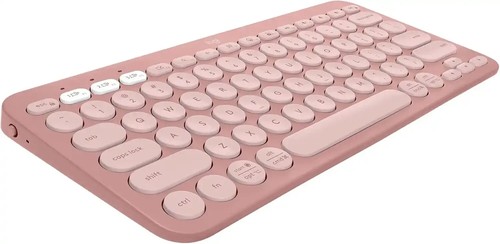 LOGITECH PEBBLE KEYS 2 K380S MULTI-DEVICE BLUETOOTH WIRELESS KEYBOARD ROSE NEW - Picture 1 of 10