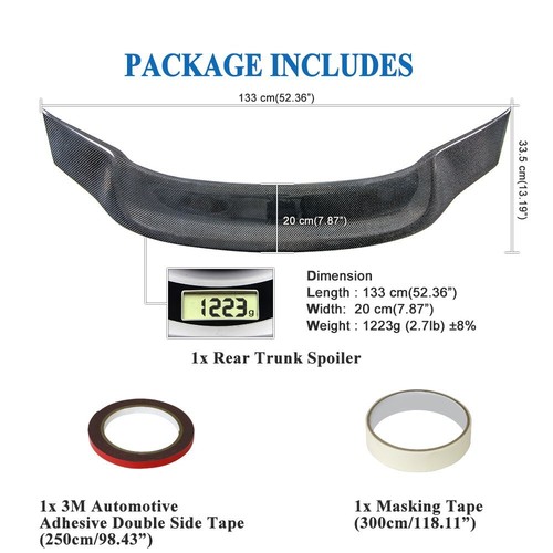 Carbon Fiber Trunk Spoiler For 2010-2016 Mercedes W212 Sedan E350 E500 E550 E63 - Picture 6 of 7