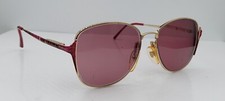 Vintage J.G. Hook Christina Gold Purple Oval Sunglasses Italy FRAMES ONLY