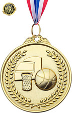 12 Pack Basketball Medals,Gold Award for Kids, Sports Competitions &Party Favors