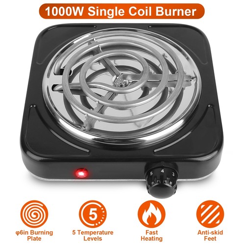 Portable Electric Stove Single/Dual Burner Travel Compact Small Hot Plate Dorm - Picture 18 of 44