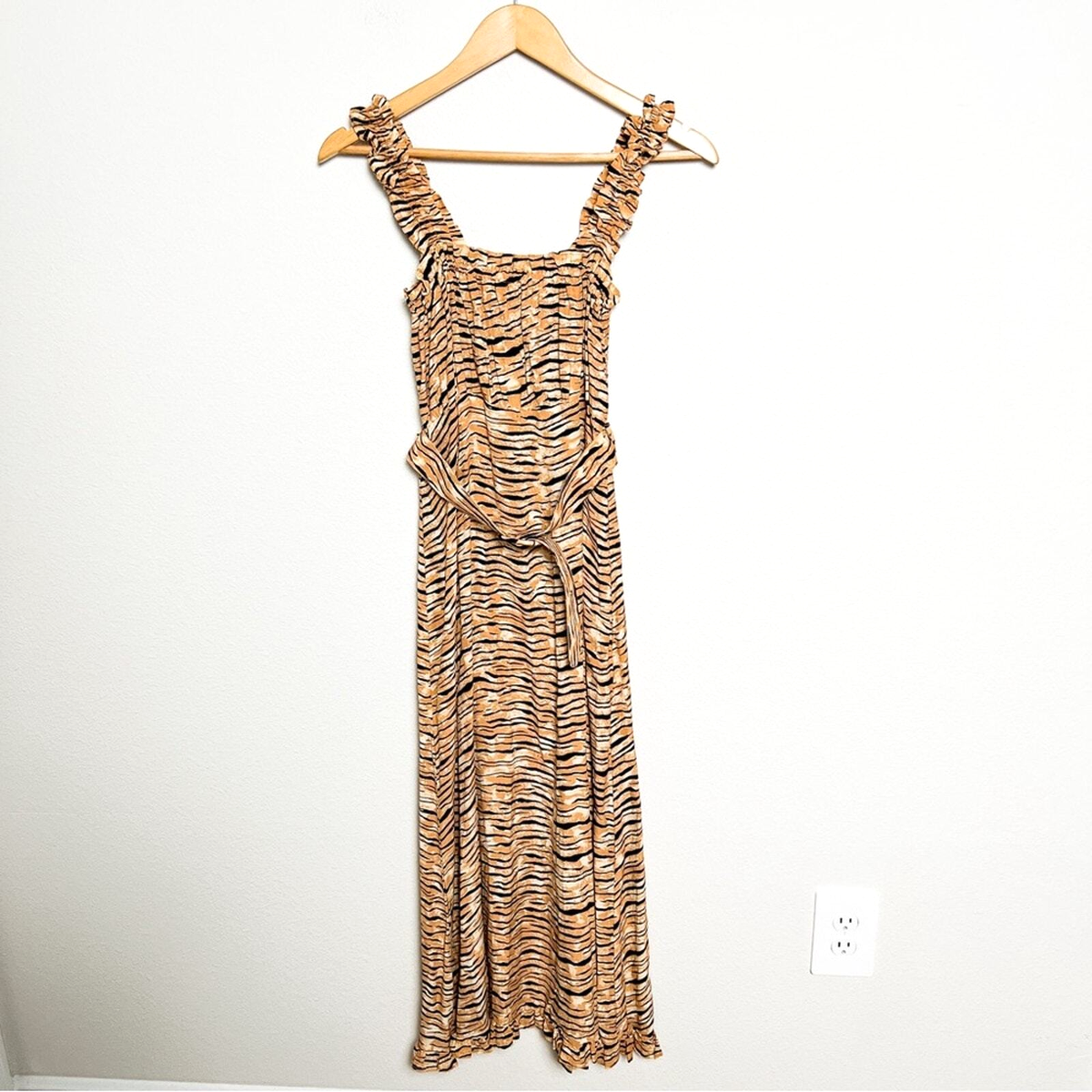 Faithfull The Brand Saint Tropez Midi Dress Wyldie Animal size xs | eBay