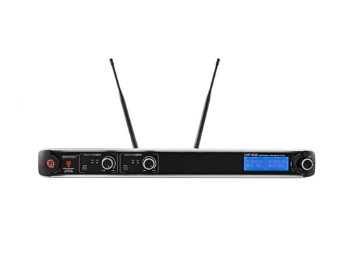 OMNITRONIC UHF-302 Doppel 2xFunkmikrofon 823-865MHz Funk Mikrofon Wireless Mikro - Bild 2 von 4