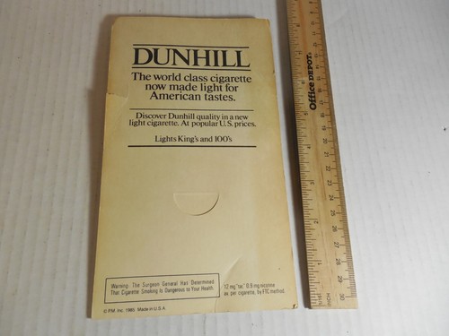 Dunhill La Clase Mundial Llavero Cigarrillo Vintage Promo Tono Dorado Llavero 1985 - Imagen 5 de 8