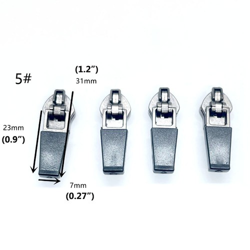 20pcs 3# 5# Nylon Zipper Slider Reverse Pull Head Installation Invisible for Bag - Picture 11 of 12