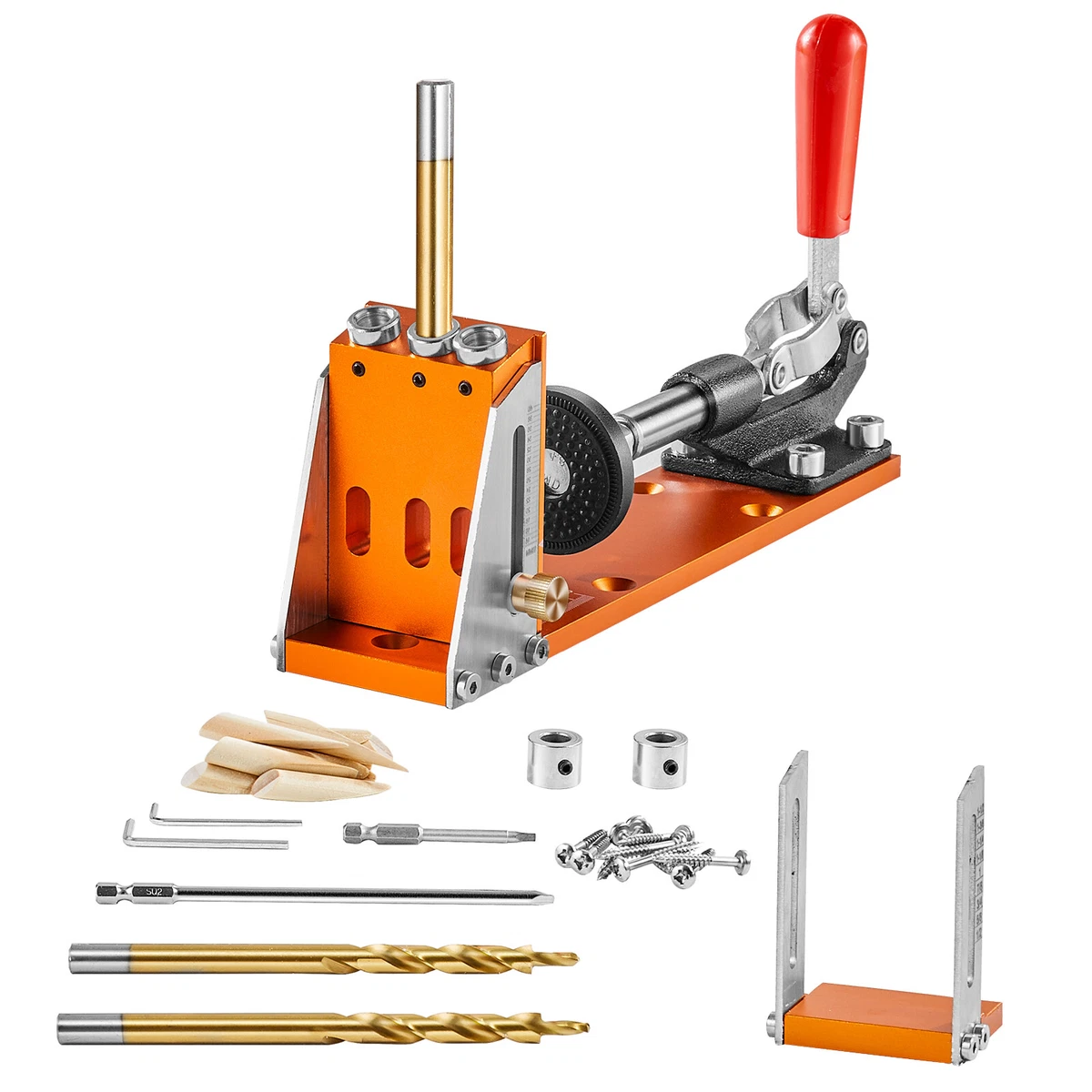 VEVOR Pocket Hole Jig Kit Carpentry Joinery Woodworking System Adjustable Depth