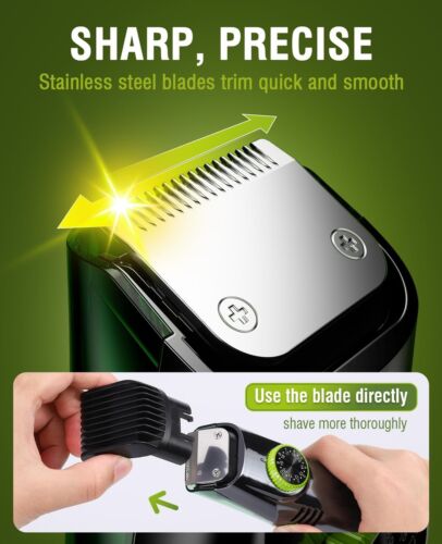 Vacuum Beard Trimmer for Men, Rechargeable Mustache Trimmer with Adjustable L... - Picture 3 of 8
