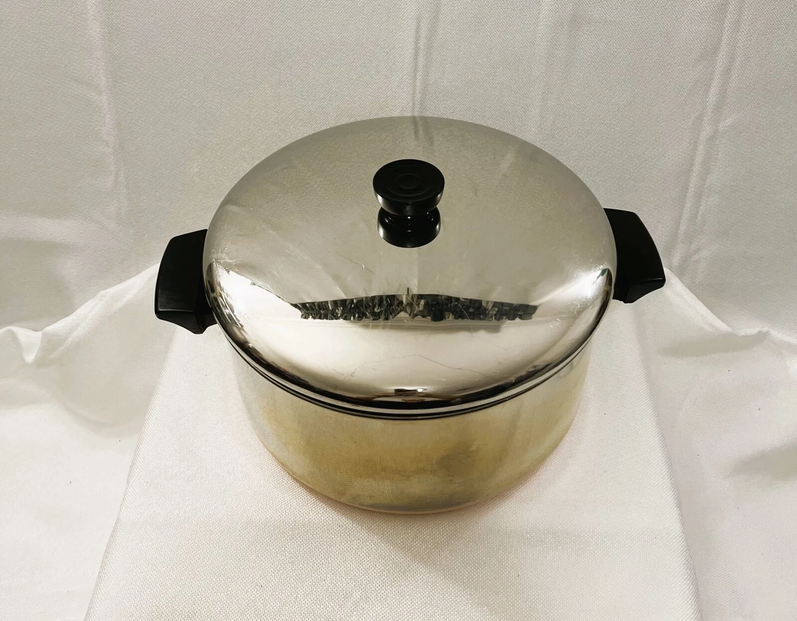 Vintage Revere Ware Copper Clad 6 QT (92-C) Stock Pot Pan with Lid