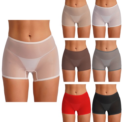 Mens Sexy Underwear Mesh Boxer Briefs See Through Pouch Thongs Underpants Shorts - Picture 2 of 66