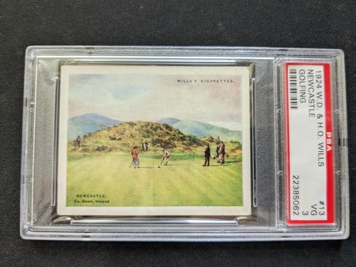 1924 Wills Golfing Card # 13 Newcastle (VG)