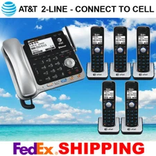 AT&T TL86109 2-LINE DECT 6.0 PHONE SYSTEM - BLUETOOTH - 5 CORDLESS - BRAND NEW