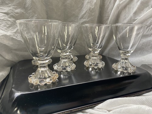 SET Of 7 Funky VINTAGE 'BOOPIE' ANCHOR HOCKING JUICE/WINE GLASSES 4-1/2" 4 oz. - Picture 3 of 5