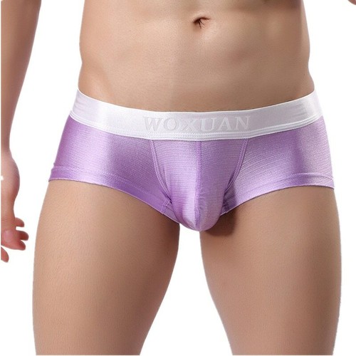 Boxer uomo UK seta ghiaccio slip intimo traspirante marsupio a U mutandine lingerie sexy - Foto 8 di 27