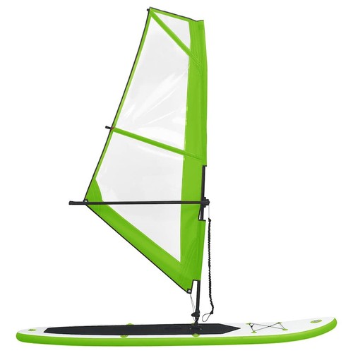Aufblasbares SUP-Board mit Segel Set Grün und Weiß - Bild 3 von 11
