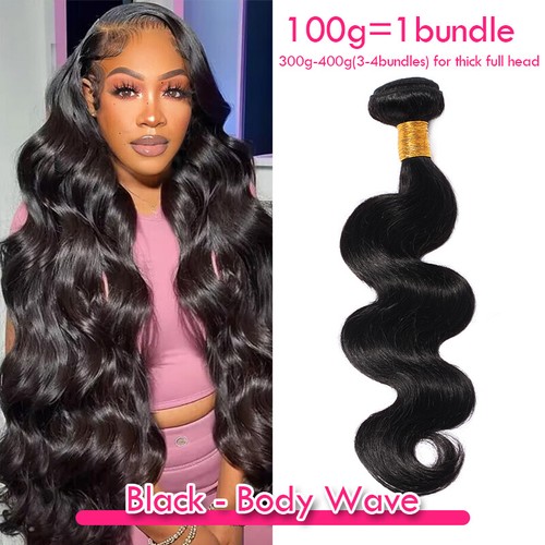 Sew in Bundles Weave Brazilian Virgin Remy 100% Human Hair Extensions Body Wave - Picture 40 of 107