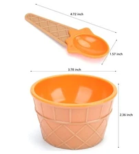 Ice Cream Dessert Cups With Spoons / BIRTHDAY PARTY / ICE CREAM / Asstd Colors