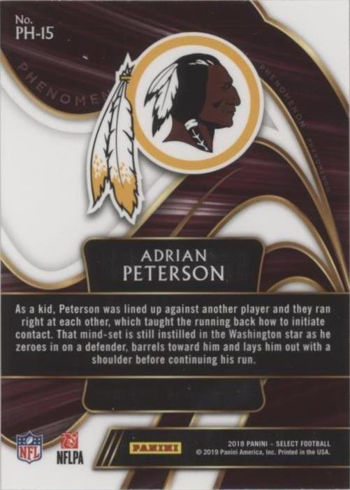 2018 Panini Select Adrian Peterson #PH-15