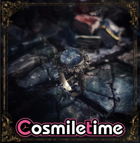 ELDEN RING Silberring Dunkelmond Ring Cosplay Requisite Größenverstellbar Schmuck YZ - Bild 3 von 11