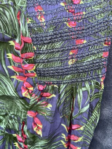 Pantaloni da spiaggia/estate hippie floreali risciacquo usati taglia XL - Foto 2 di 5