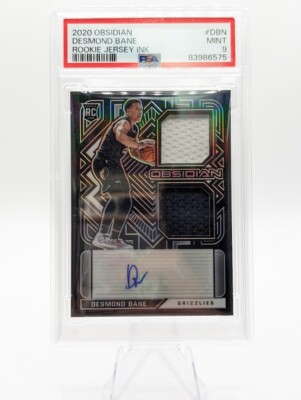 Desmond Bane 2020-21 Panini Obsidian Rookie Jersey Ink RC
