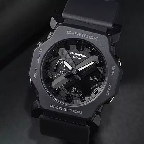 Orologio unisex CASIO G-SHOCK GA-2300-1A nero minimal analogico digitale nuovo con scatola - Foto 2 di 3