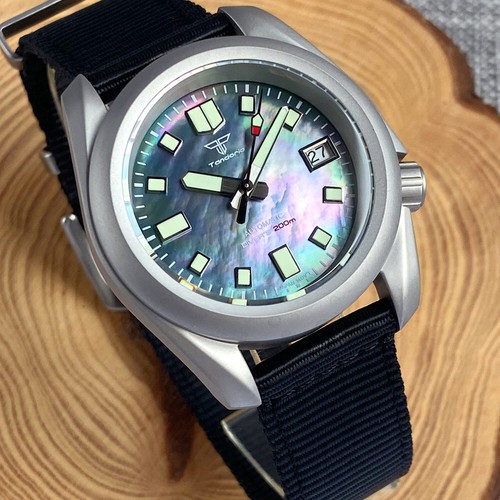 40mm Tandorio Mother Of Pear Dial Sapphire Glass NH35A Automatic Mens Watch - Picture 2 of 11