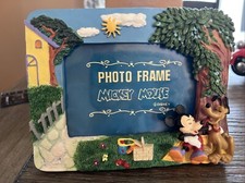 90s Mickey Mouse  Pluto Photo Picture Frame Disney Parks Vacation
