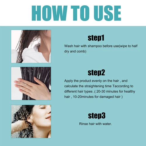 Protein Hair Straightening Cream Silk Gloss Smooth Rough Hair Repair Straight - Picture 10 of 12