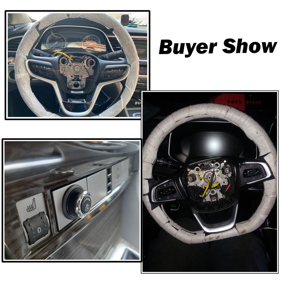 Car Winter Universal Heated Steering Wheel Cover DIY Kit Heater Pad 6level 25'' - Изображение 4 из 4