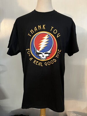 GRATEFUL DEAD (2018) ''Thank You For A Real Good Time'' Bolt Skull T-Shirt L/XL