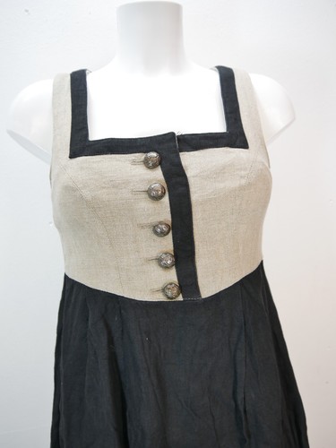 Berwin & Wolff schwarz beige Leinen phantastisches Landhaus Kleid Trachten Gr.36 - Bild 2 von 5
