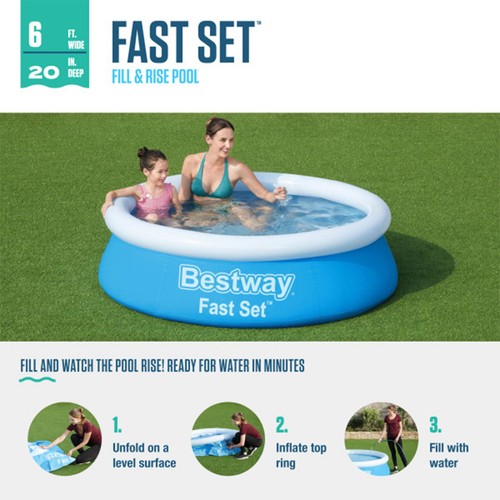 Bestway Fast Set Inflatable Above Ground Swimming Pool w/ Filter Pump - Picture 25 of 38