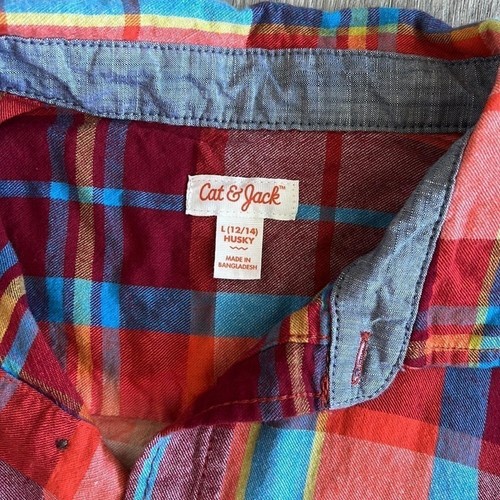 Fall Vibes Flannel Button Up Size L 12/14 - Picture 4 of 5